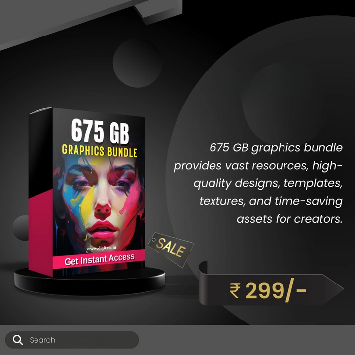 🎨 675GB+ Ultimate Graphic Design Mega Bundle – The Only Design Pack You’ll Ever Need!